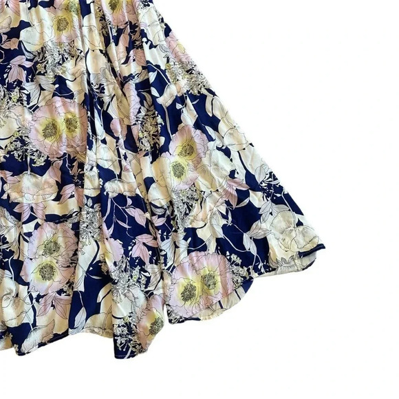 Yumi Kim Bora Bora Navy Dream Maxi Dress Sleeveless Silk Size Medium Women's - Picture 5 of 16